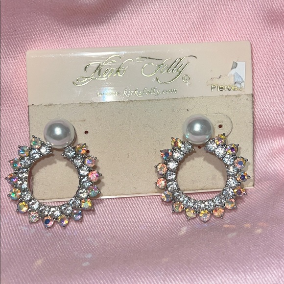 Kirks Folly Jewelry - NWT Kirk's Folly rhinestone and faux pearl earrings